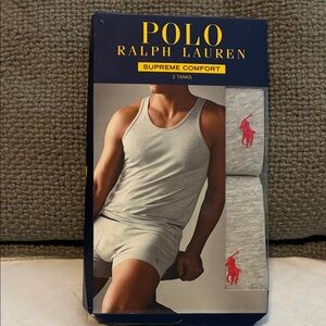 Polo by Ralph Lauren Light Gray Tank Top Duo